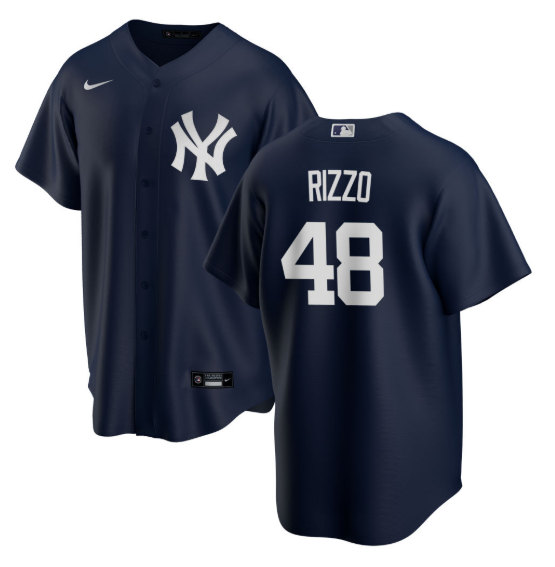 New York Yankees #48 Anthony Rizzo Navy Cool Base Stitched Baseball Jersey