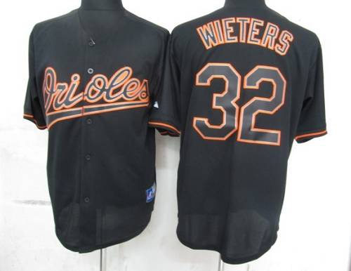 Orioles #32 Matt Wieters Black Fashion Stitched Jersey