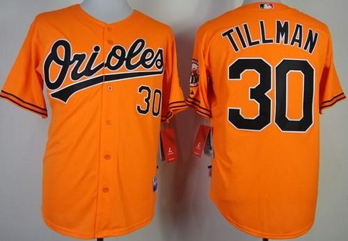 Orioles #30 Chris Tillman Orange Cool Base Stitched Jersey