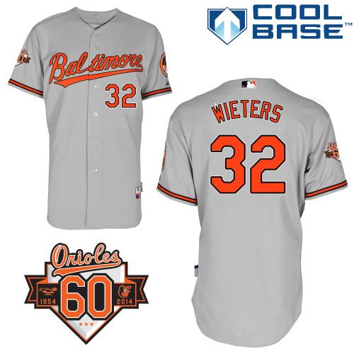 Orioles #32 Matt Wieters Grey Cool Base Stitched Jersey