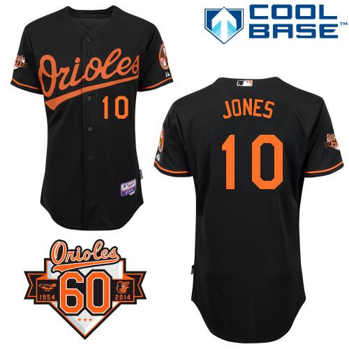 Orioles #10 Adam Jones Black Cool Base Stitched Jersey