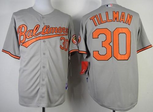 Orioles #30 Chris Tillman Grey Cool Base Stitched Jersey