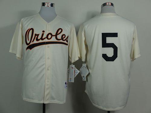 Orioles #5 Brooks Robinson Cream 1954 Turn Back The Clock Stitched Jersey