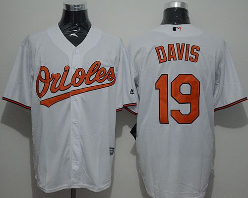 Orioles #19 Chris Davis White New Cool Base Stitched Jersey