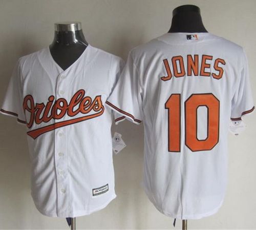Orioles #10 Adam Jones White New Cool Base Stitched Jersey