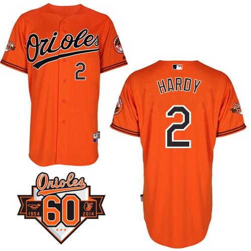 Orioles #2 J.J. Hardy Orange Cool Base Stitched Jersey