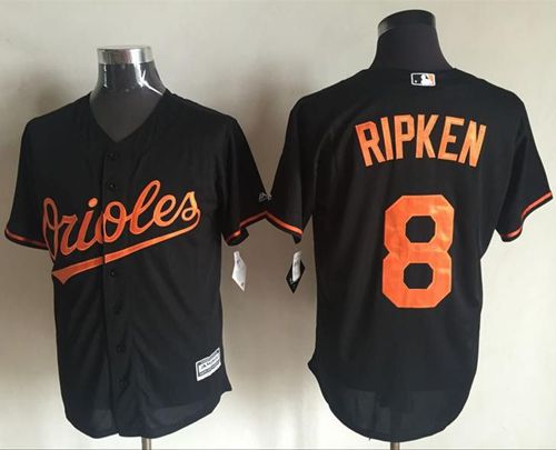 Orioles #8 Cal Ripken Black New Cool Base Stitched Jersey