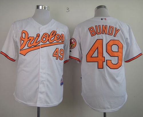Orioles #49 Dylan Bundy White Cool Base Stitched Jersey