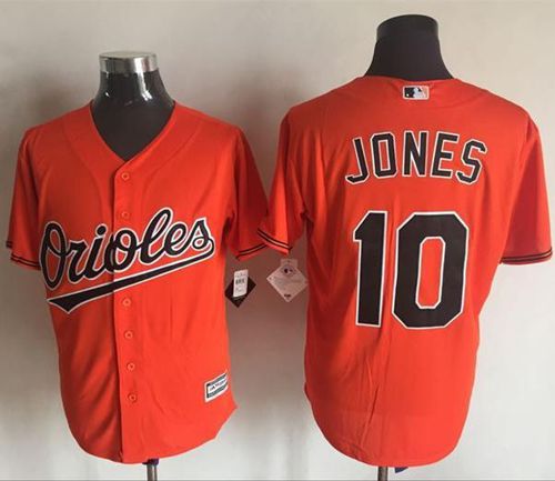 Orioles #10 Adam Jones Orange New Cool Base Stitched Jersey