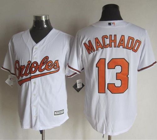 Orioles #13 Manny Machado White New Cool Base Stitched Jersey