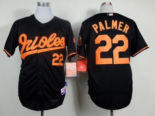 Orioles #22 Jim Palmer Black Cool Base Stitched Jersey