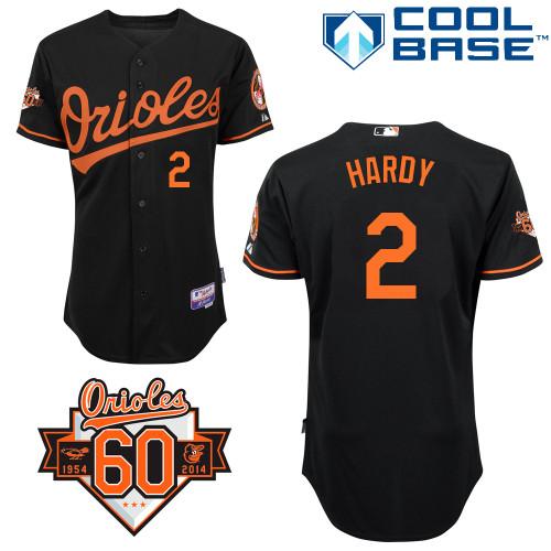 Orioles #2 J.J. Hardy Black Cool Base Stitched Jersey