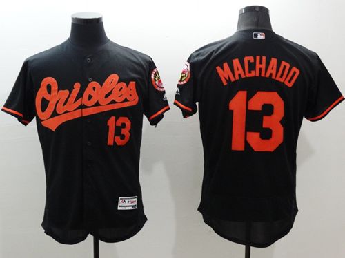 Orioles #13 Manny Machado Black Flexbase Authentic Collection Stitched Jersey