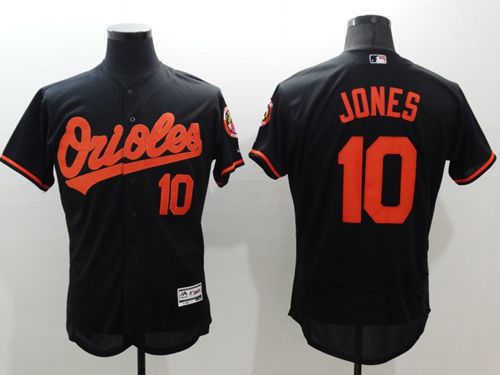 Orioles #10 Adam Jones Black Flexbase Authentic Collection Stitched Jersey