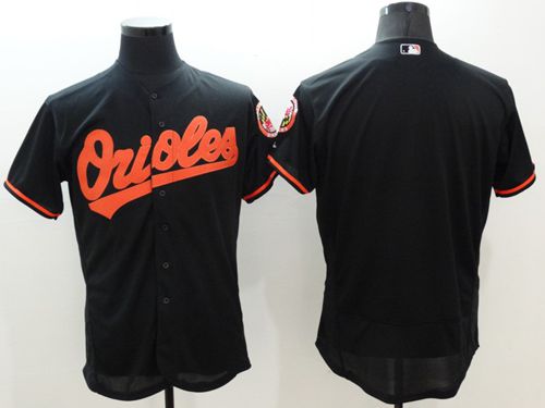 Orioles Blank Black Flexbase Authentic Collection Stitched Jersey