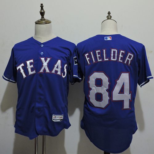 Rangers #84 Prince Fielder Blue Flexbase Authentic Collection Stitched Jersey