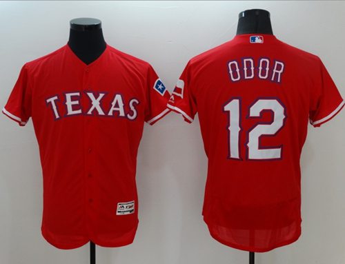 Rangers #12 Rougned Odor Red Flexbase Authentic Collection Stitched Jersey