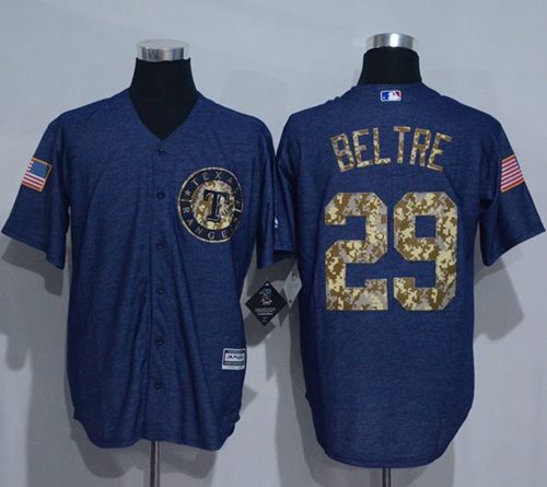 Rangers #29 Adrian Beltre Denim Blue Salute To Service Stitched Jersey