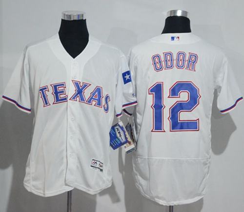 Rangers #12 Rougned Odor White Flexbase Authentic Collection Stitched Jersey