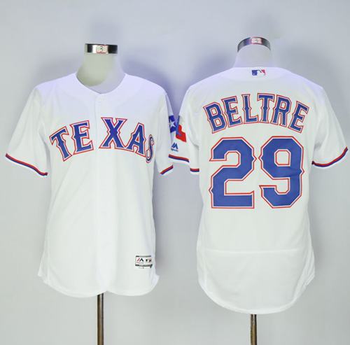 Rangers #29 Adrian Beltre White Flexbase Authentic Collection Stitched Jersey