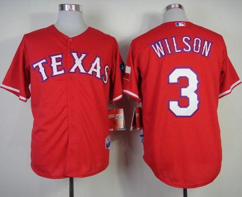 Rangers #3 Russell Wilson Red Cool Base Stitched Jersey