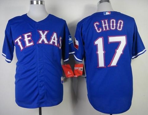 Rangers #17 Shin-Soo Choo Blue Cool Base Stitched Jersey