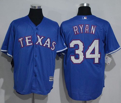 Rangers #34 Nolan Ryan Blue New Cool Base Stitched Jersey