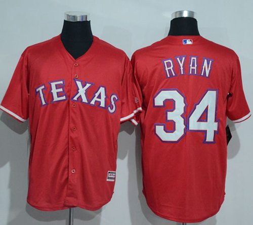 Rangers #34 Nolan Ryan Red New Cool Base Stitched Jersey