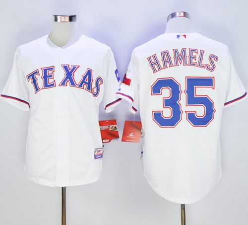 Rangers #35 Cole Hamels White Cool Base Stitched Jersey