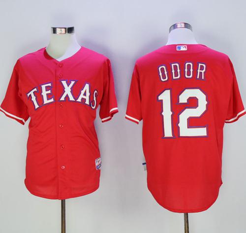 Rangers #12 Rougned Odor Red Cool Base Stitched Jersey