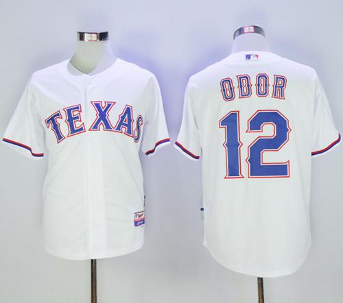 Rangers #12 Rougned Odor White Cool Base Stitched Jersey
