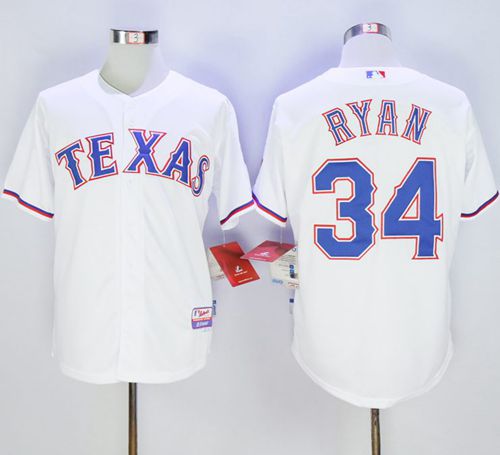 Rangers #34 Nolan Ryan White Cool Base Stitched Jersey