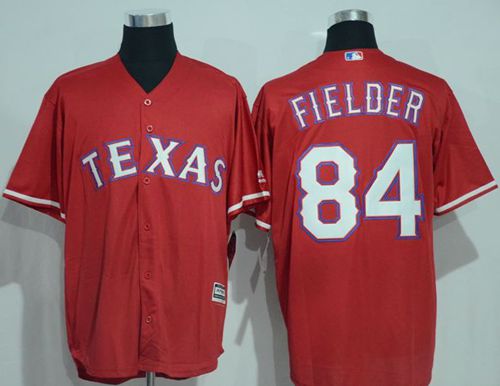 Rangers #84 Prince Fielder Red New Cool Base Stitched Jersey