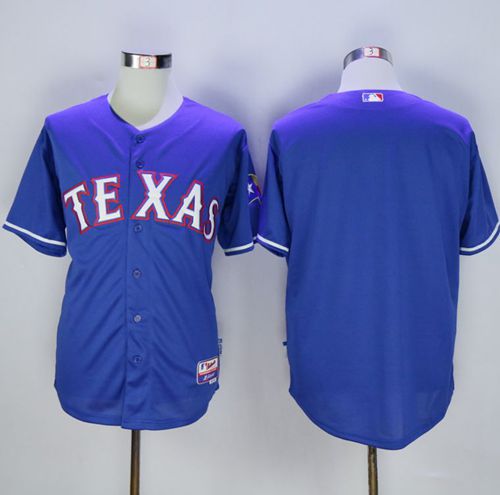 Rangers Blank Blue 40th Anniversary Patch Stitched Jersey