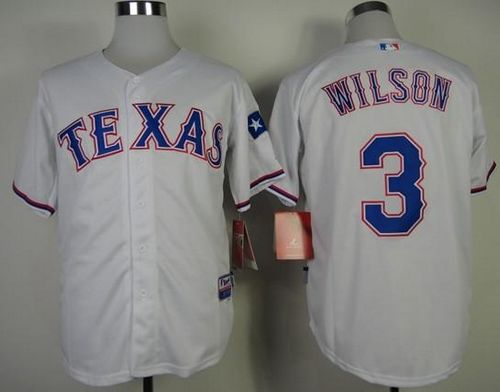 Rangers #3 Russell Wilson White Cool Base Stitched Jersey