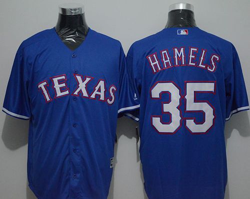 Rangers #35 Cole Hamels Blue New Cool Base Stitched Jersey