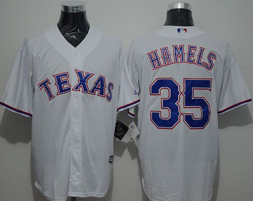 Rangers #35 Cole Hamels White New Cool Base Stitched Jersey