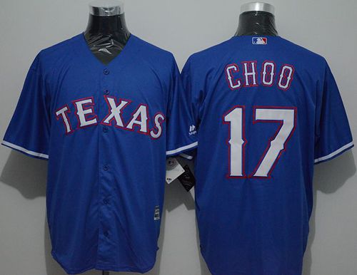 Rangers #17 Shin-Soo Choo Blue New Cool Base Stitched Jersey