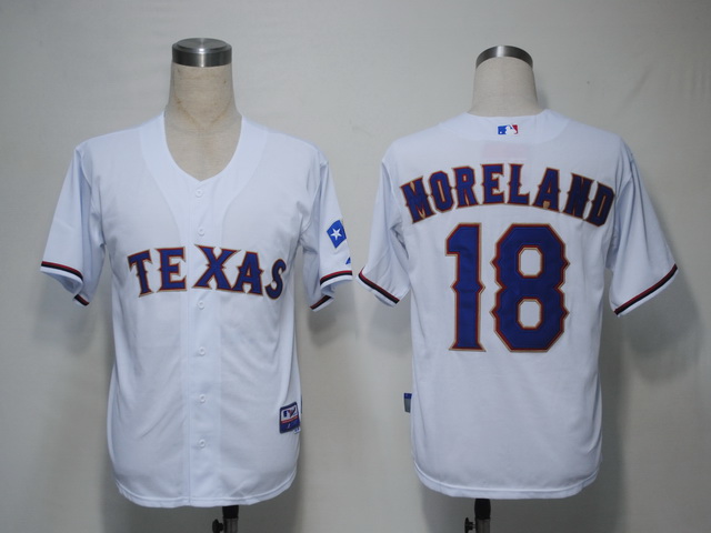 Rangers #18 Mitch Moreland White Cool Base Stitched Jersey