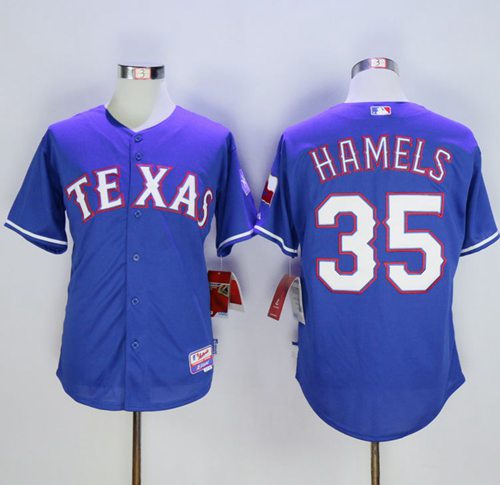 Rangers #35 Cole Hamels Blue Cool Base Stitched Jersey