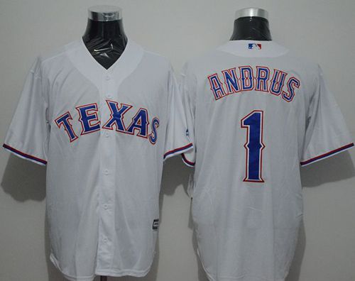 Rangers #1 Elvis Andrus White New Cool Base Stitched Jersey