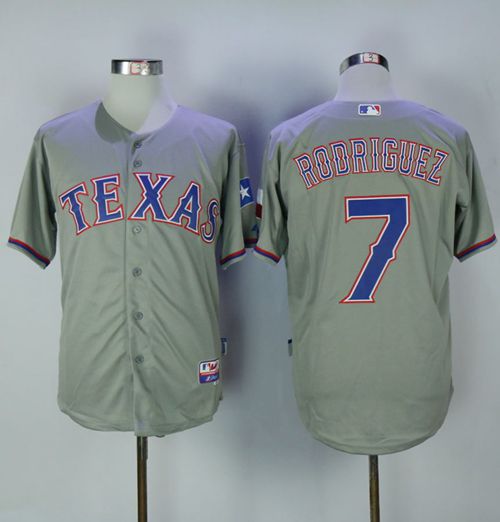 Rangers #7 Ivan Rodriguez Grey Cool Base Stitched Jersey
