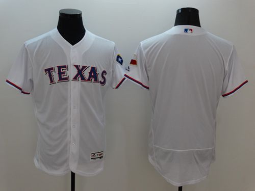 Rangers Blank White Flexbase Authentic Collection Stitched Jersey
