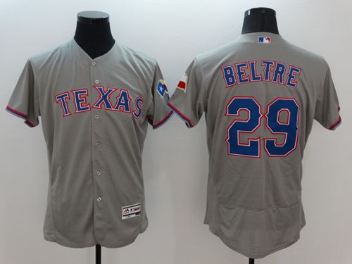 Rangers #29 Adrian Beltre Grey Flexbase Authentic Collection Stitched Jersey