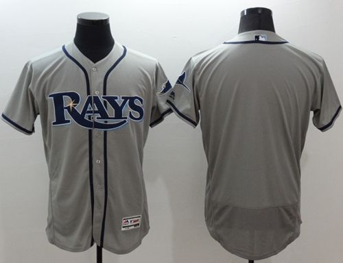 Rays Blank Grey Flexbase Authentic Collection Stitched Jersey