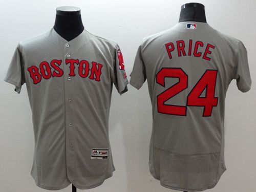 Red Sox #24 David Price Grey Flexbase Authentic Collection Stitched Jersey