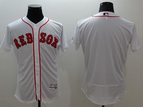 Red Sox Blank White Flexbase Authentic Collection Stitched Jersey