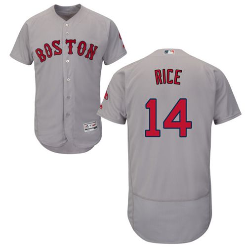 Red Sox #14 Jim Rice Grey Flexbase Authentic Collection Stitched Jersey