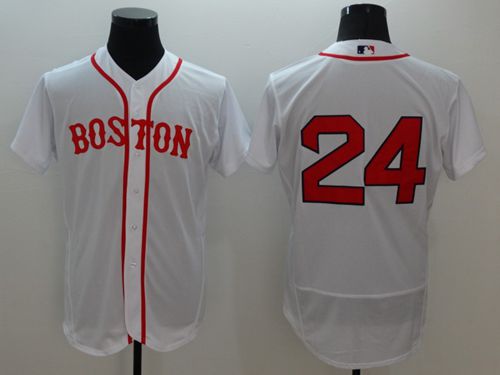 Red Sox #24 David Price White Flexbase Authentic Collection Alternate Home Stitched Jersey