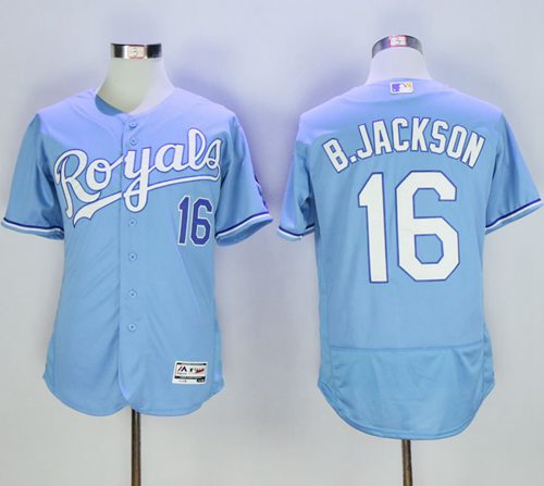 Royals #16 Bo Jackson Light Blue Flexbase Authentic Collection Stitched Jersey